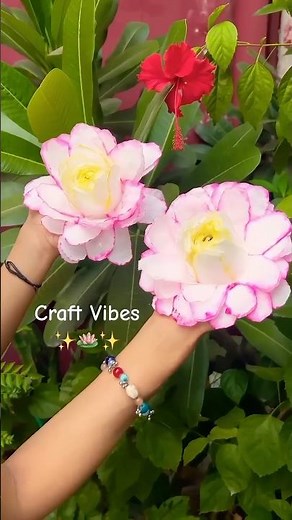 I Made a Lotus Flower From Tissue Paper 🌸✨ | DIY Paper Flower #yt #diy #art #craft #shorts #daily