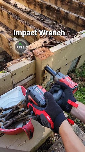Remove big bolts with ease. #impactwrench #milwaukeetools #bolts #riseconstructionus | Go Build Stuff
