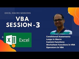 Learn EXCEL VBA - Session 3/ Conditional Statement Loops in VBA