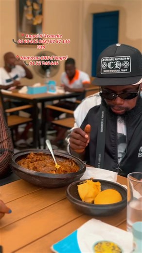 On a reçu Wilson Prank au restaurant chez Doris ✨🔥 Alors toi tu attends quoi pour venir manger 🍽️ Que ce soit pour un repas rapide, un moment en famille ou une commande spéciale, nous te servons le meilleur, chaque jour. Mange vrai. Mange bon. Mange chez nous. 📍 Angré 8ᵉ Tranche 📞 01 60 813 948 / 07 87 146 318 📍 Nouveau CHU d’Angré 📞 01 53 745 646 #chezdorislacongolaise #viralreelsシ #foutou #Abidjan | Restaurant chez Doris la Congolaise Abidjan