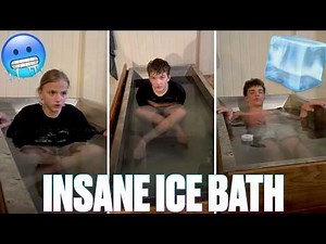 LAST TO LEAVE THE 40 DEGREE FREEZING WATER WINS! INSANE ICE BATH EXTREME CHALLENGE!