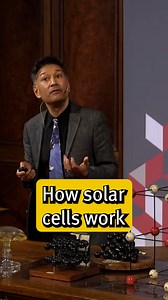 Like batteries, solar cells are also 'sandwiches' 🥪 Chemist Saiful Islam explains the recipe for converting solar energy into electrical energy. Watch the full Discourse lecture here: youtube.com/watch?v=AjJMYDL9wKE This year marks the 200th anniversary of Discourses, the prestigious lecture series started by Michael Faraday in 1825 to shed light on leading-edge science. | Royal Institution of Great Britain