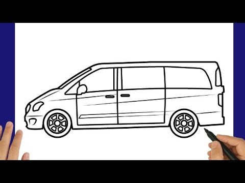 How to draw a Mercedes Benz Bus