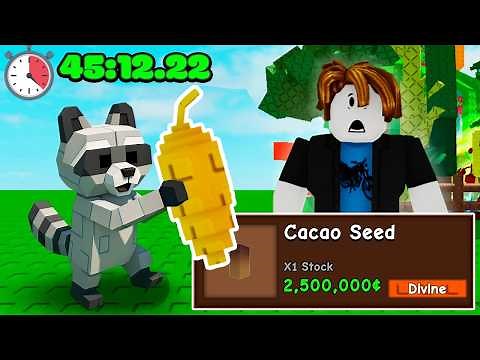 How Fast Can I Get The DIVINE CACAO SEED In Grow A Garden Roblox (Speedrun)