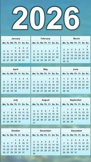 2026 Calendar