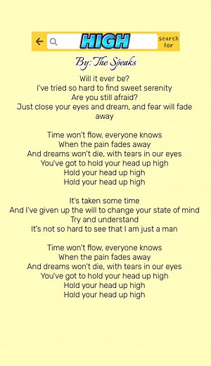 High - The Speaks Lyrics