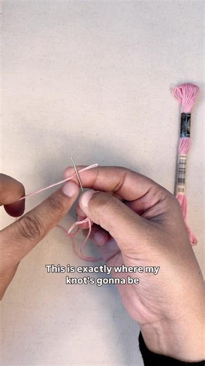 How to Tie A Knot for Embroidery