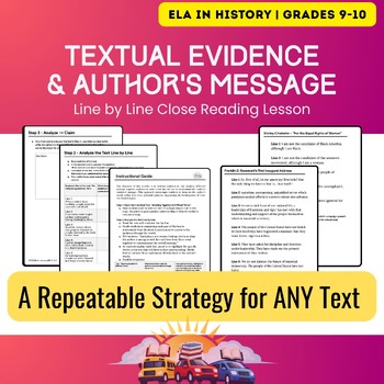 Textual Evidence & Author’s Message | Line-by-Line Close Reading Lesson