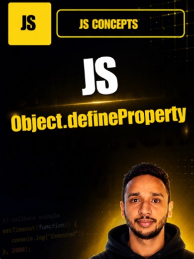 Object.defineProperty() Explained | JavaScript Getters & Setters Made Easy #decodewithprabin #creatorsearchinsights #javascript #interviewtips #logic #fyp #coding #developers