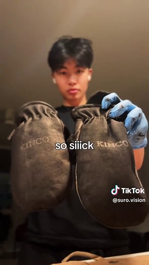 (part 1) lmk if u have any design ideas to draw on here in the next part—dyeing the kincos black #kinco #kincomittens #customkincos #ski #mittens