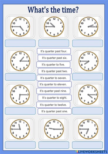 Time online exercise for Elementary
