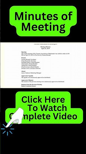 Minutes of Meeting Format | How to Write Meeting Minutes | Meeting Minutes Example and Sample