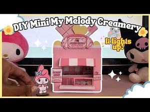 ୨✿୧ DIY Mini My Melody Creamery! #cardboardcraft #diycrafts #sanrio