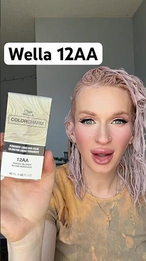 Wella 12AA Nordic Blonde Permanent Liquid Hair Color #wellatoner #wella12AA #hair #bleachinghair