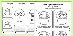 Reading Comprehension Six Key Words Worksheet Pack