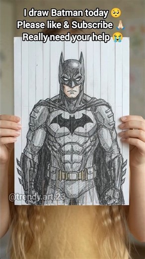 I draw Batman today handmade #shorts #drawing #art #artwork #batman #marvel
