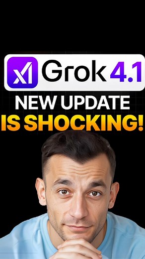 96K views · 719 reactions | Grok 4.1 is crushing ChatGPT and it costs $0. Live NOW on grok.com and X app. 3x more reliable. #1 AI ranking worldwide. Better context understanding. Go to grok.com → Free signup → Start asking anything This AI actually makes sense and delivers accurate answers. #AI #Grok #ElonMusk #AItools #automation #productivity #artificialintelligence #tech #ChatGPT #AIworkflows | Julian Goldie | Facebook