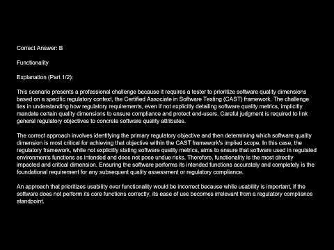 Certified Associate in Software Testing CAST Free Practice Test And Answers Updated