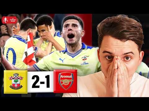 Arsenal Knocked Out FA Cup! Southampton Stun Them 2-1 Match Highlights