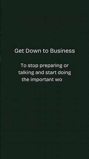 Let's Get Down to Business! 💼 #Productivity #EnglishIdioms #WorkSmart