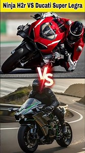 World’s Craziest Bike Battle 🏁 Ninja H2R vs Ducati Superleggera |Insane Speed Test #bike #h2r #short