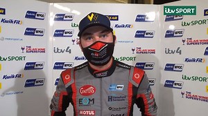 Louise Goodman chats to the top three qualifiers after our last qualifying session of the season. Watch live Sunday👇 📺 @ITV4 ⏰09:20am 📱https://www.itv.com/hub/itv4 | BTCC