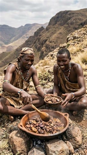 Primitive Meat Feast | African Tribe Eating with Pure Instinct! #tribalcooking #tribalfeast