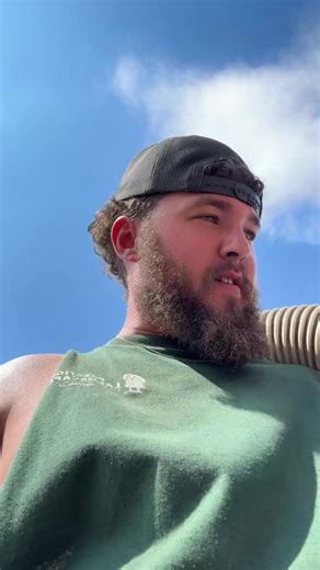 This is a video of me blowing mulch