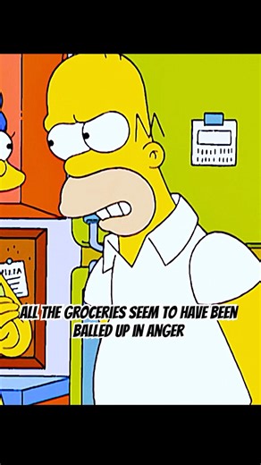 All the groceries seem to have been balled up in anger#foryou #thesimpsons #funny #shorts