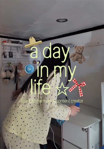 A day in my life as a full time mom & Content creator. ✨🤍 #Momlife #FTM #AdayInMyLife
