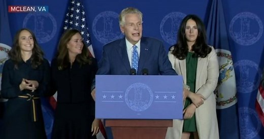 Democrat Terry McAuliffe speaks as rival Glenn Youngkin leads
