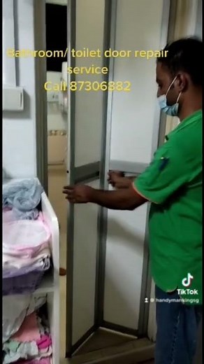 how to repair toilet bi-fold door