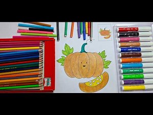 Easy Pumpkin Coloring Page for Kids | Fun Drawing Activity