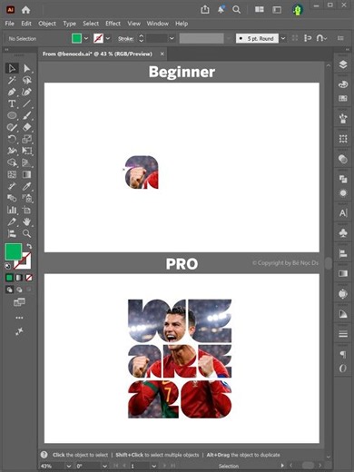 Adobe Illustrator 2026 | Tips for Creating a Clipping Mask Using Multiple Shapes #benocds