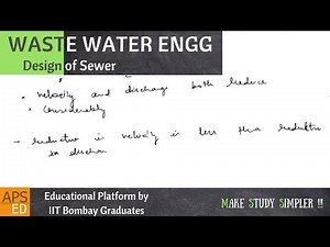 Design of Sewer Video Lecture | Environmental Engineering - Civil Engineering (CE)