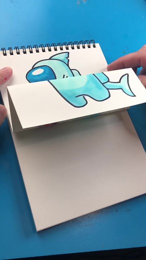 How to Draw an Among Us Shark Surprise Fold!! Check out more of these fun videos ar Art Land How to Draw on Youtube!!! #artlandhowtodraw #art #draw #surprisefoldart #surprisefold #amongus #amongusshark #shark #sharkweek #howtodraw