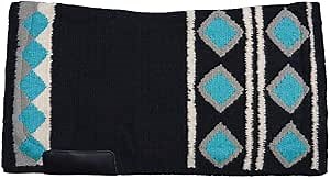 Amazon.com : Schneiders Diamond Western Show Horse Saddle Pad | Durable Wool Construction | Stylish Design for Show & Daily Use | Color Purple/Black | Size 34" X 38" : Sports & Outdoors