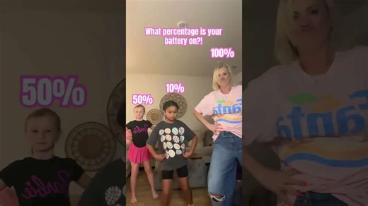 Family Dance Challenge: 100%, 50%, 10% Battery Life