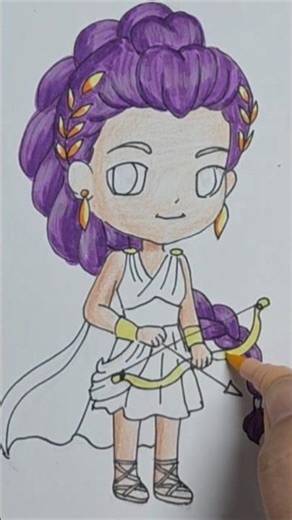 How I Draw Huntrix RUMI as a Greek Goddess ✏️ Full Drawing Process