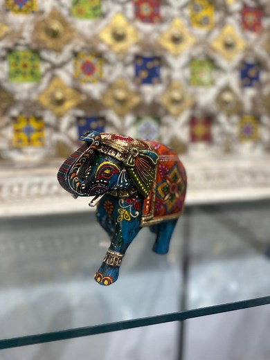 Hand Carved Wooden Elephant Statue: Rajasthani Style Home Decor - Etsy