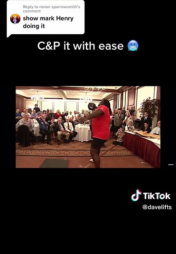 Replying to @ronan sparrowsmith mark Henry doing the most insane feat with the Thomas inch dumbell, do we think Brian could do it if he tried?