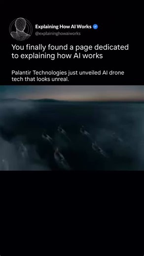 Explaining How AI Works on Instagram: "In a bold step forward, Palantir introduces its groundbreaking AI drone system, a technological marvel reminiscent of creations often seen only in the realm of science fiction. This innovative breakthrough highlights the potent capabilities of artificial intelligence, turning once-imagined notions into a concrete reality. These drones offer unprecedented advantages in the realms of data collection and analysis, illustrating Palantir’s unwavering dedication 