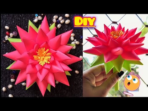 🪷🗞️How to make Paper LOTUS/ 😻Easy and Quick Lotus TUTORIAL/📰Lotus kaise banaye