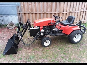 Homemade Front End Loader Build on a Garden Tractor - PART 2 - Bucket and Hydraulics