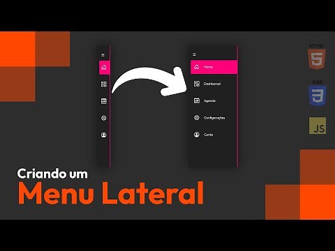 Como criar um menu lateral com HTML, CSS e JS - Parte 1/2