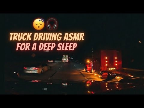 Night Truck Driving ASMR | Relaxing Road Sounds & AM Radio