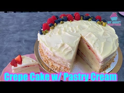 Crepe Cake With Pastry Cream - mysweetambitions