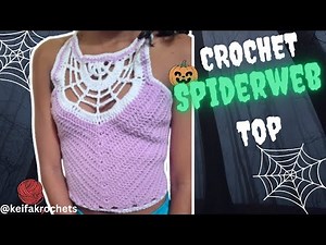 “Crochet Spiderweb Top 🕸️ | Spooky Cute Halloween Crochet Tutorial”