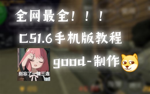 【CS1.6手机版安卓安装教程】超级细致，每个人都能学会！！[注意简介]