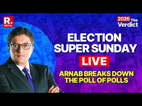 Poll Of Polls LIVE With Arnab: Election Super Sunday | Pre-result Mega Coverage | 5 States Elections